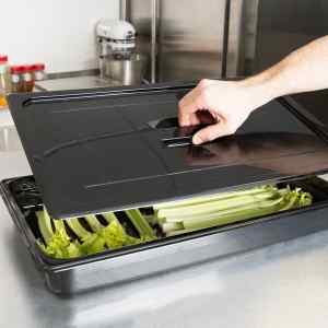 Крышка для гастроемкости GN1/1 с ручкой поликарбонат черный Cambro 10CWCH-110, фото 2