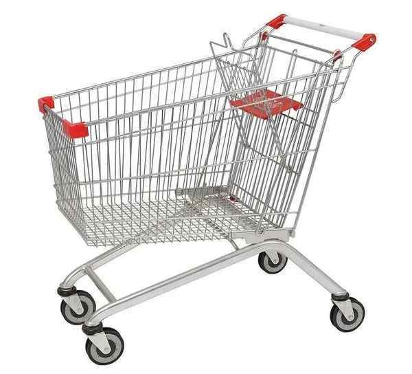 Тележка покупательская EKSI KTE0180BS, 180 л, с детским сиденьем, красная
