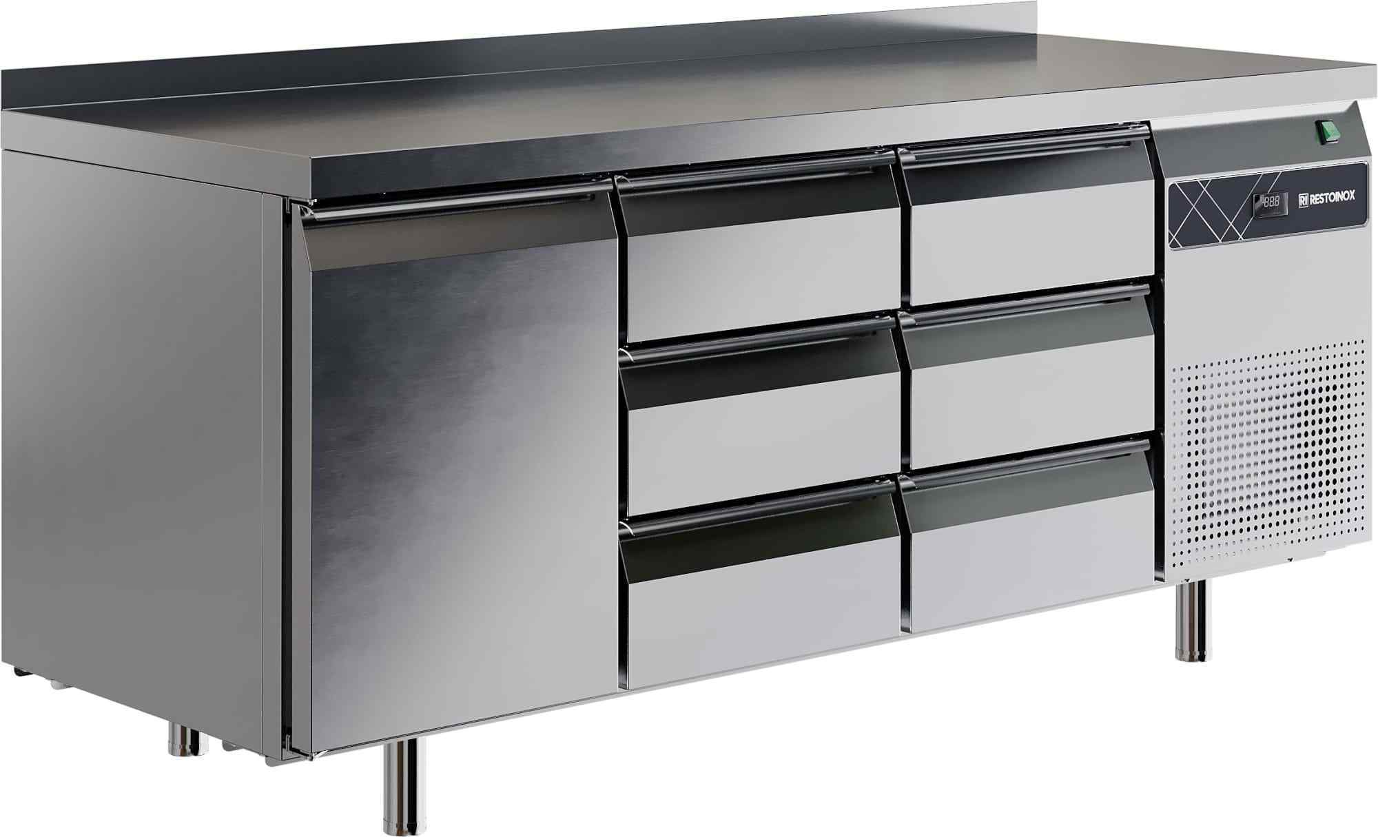 Стол холодильный RESTOINOX SHS-133GN-B (1 дв.+6 ящ.)
