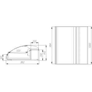 Витрина тепловая Carboma А89 SH 1,0-1 (ВТ‑1,0 Арго XL ТЕХНО), фото 2