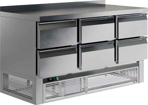 Стол морозильный RESTOINOX SHN-222SNE-B (нижн. расп. агр, 6 ящ.)