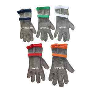 Перчатка кольчужная размер M нейлоновая лента w 2 см цвет красный Enigma Cookware Chainmail glove M