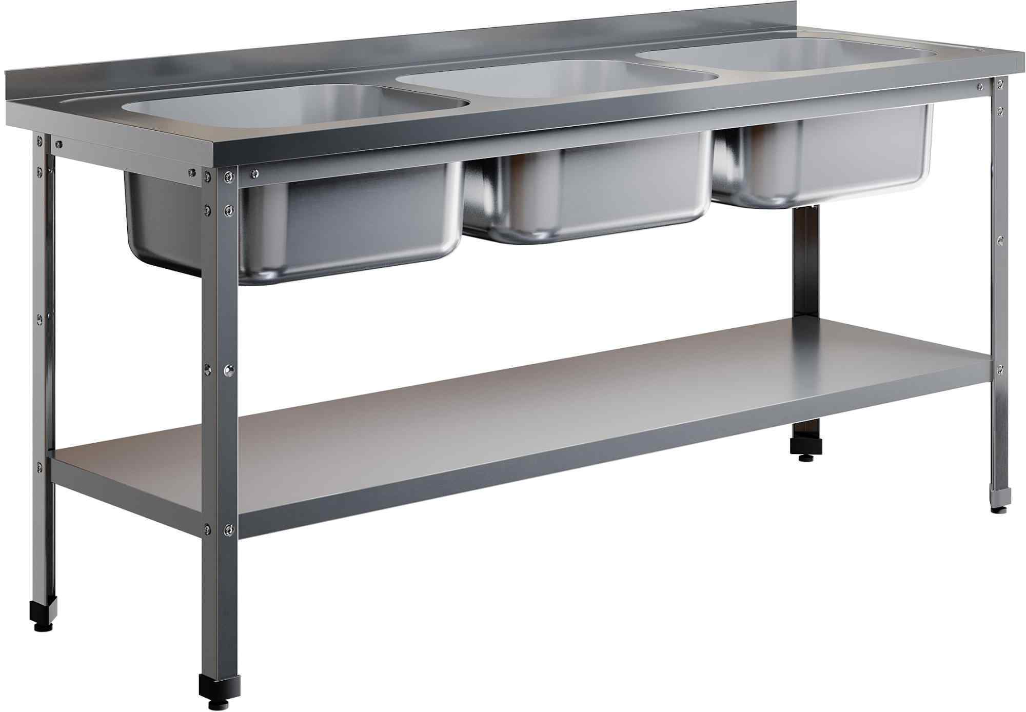 Ванна моечная цельнотянутая RESTOINOX ВМЦ-3/18/7-БП-ЭН