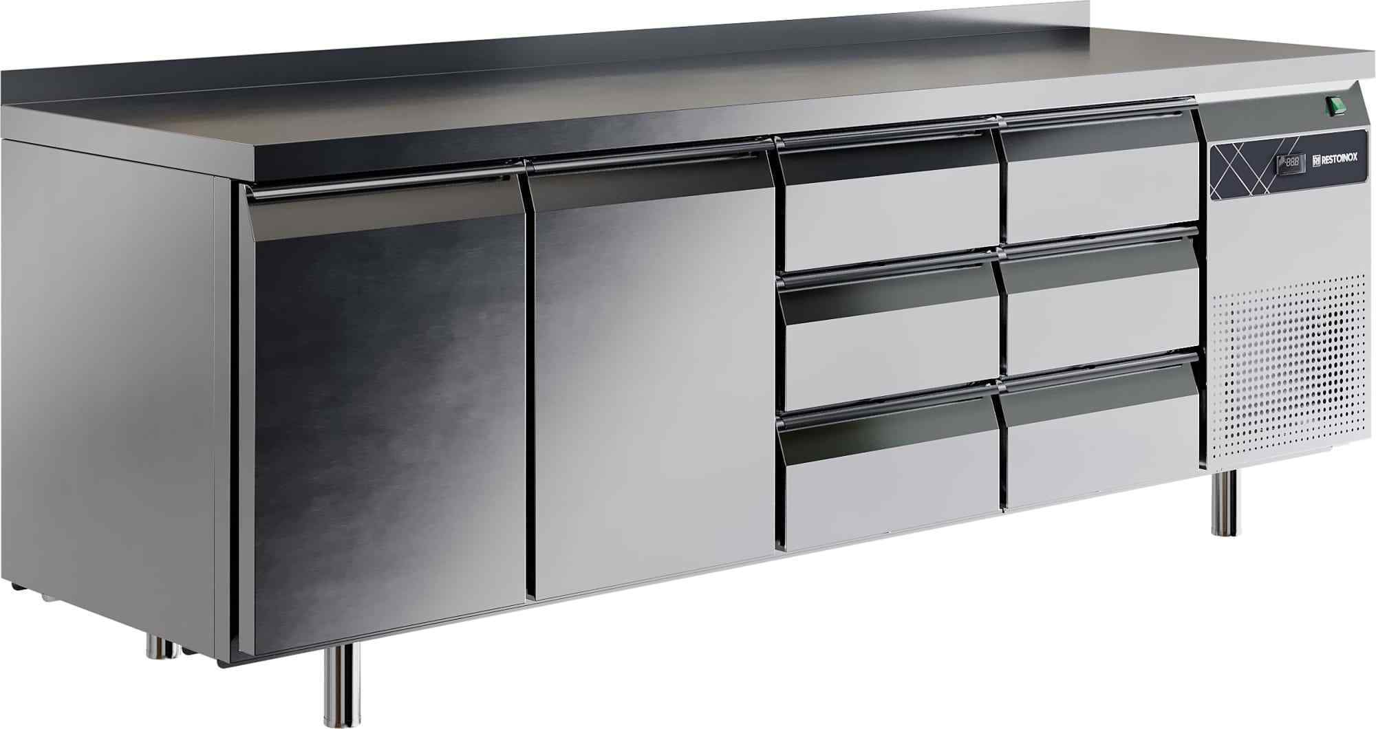 Стол холодильный RESTOINOX SHS-1133GN-B (2 дв.+6 ящ.)